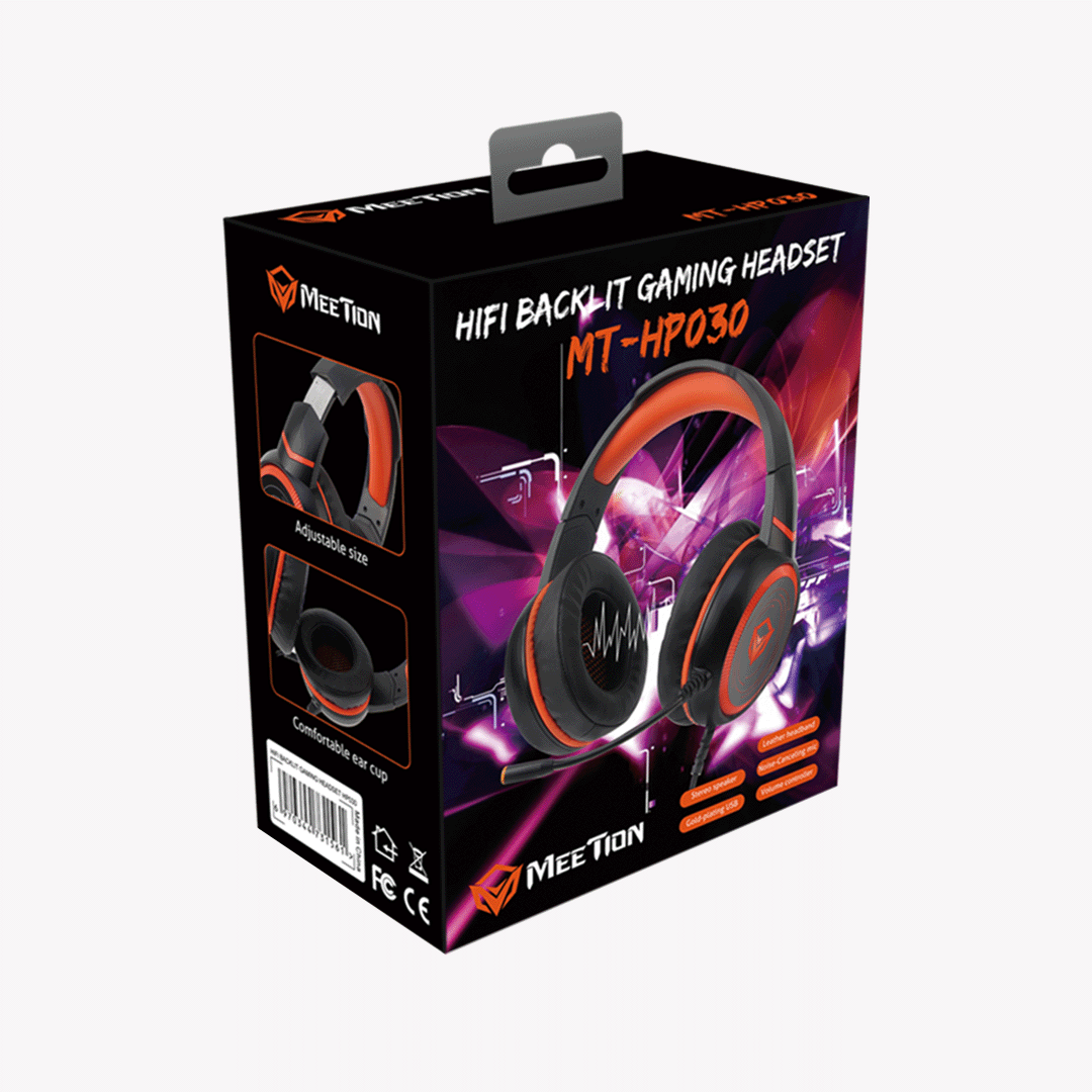 Meetion HP030 HIFI 7.1 Backlit Leather headband  Gaming Headset with mic